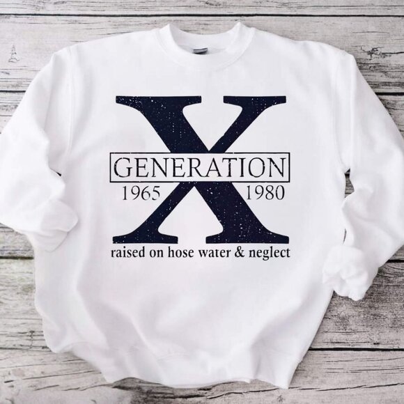 Generation X  White Crewneck Sweatshirt - Picture 1 of 2